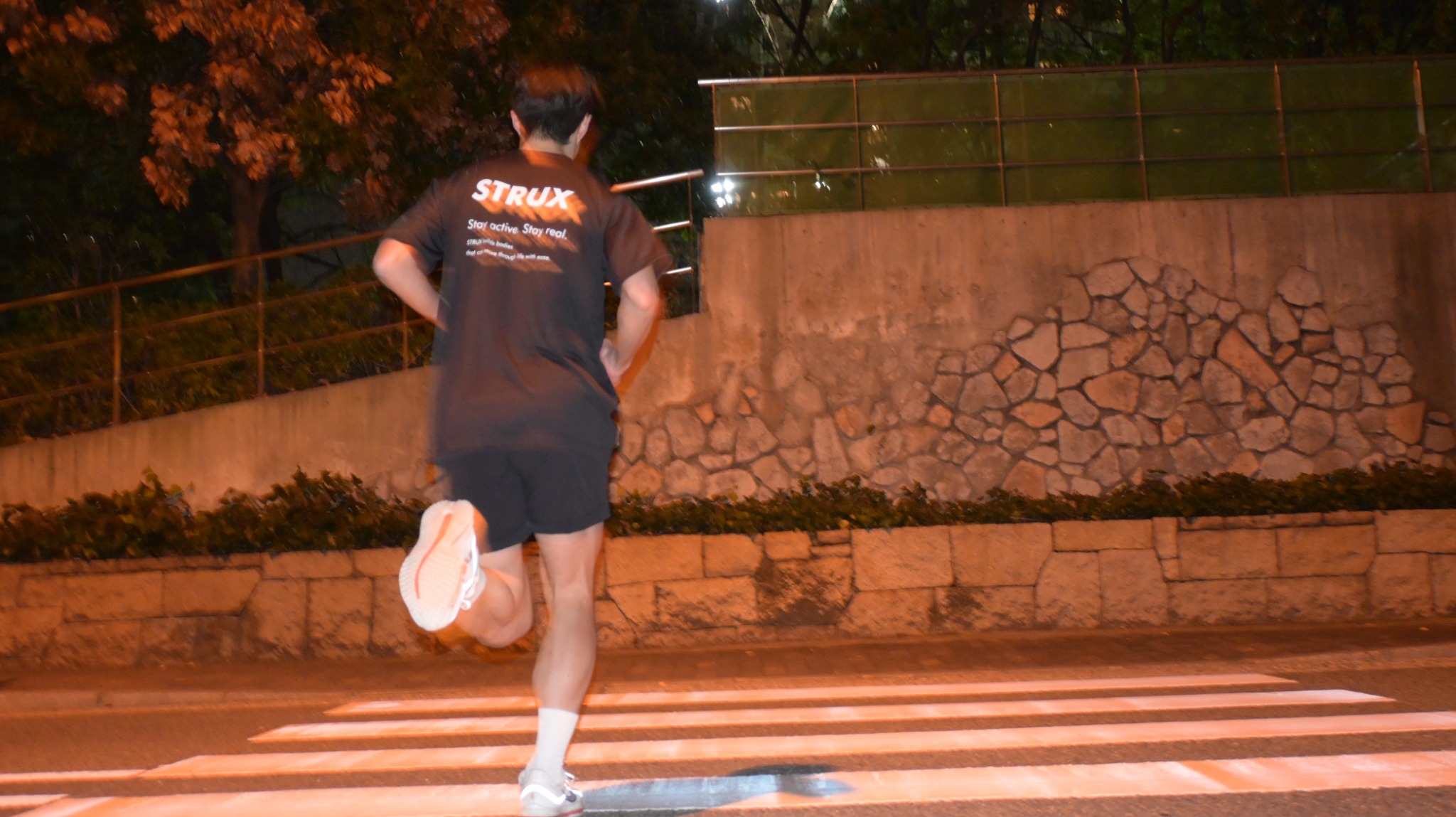 STRUX running at night